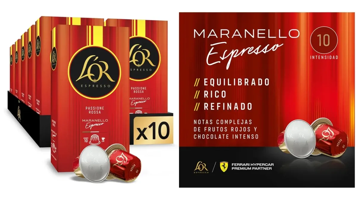 Pack x100 cápsulas de café L'OR Espresso Maranello Espresso para Nespresso