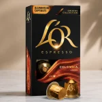 Cápsulas de café L'OR Espresso Colombia, intensidad 8, compatibles con Nespresso, 100 unidades