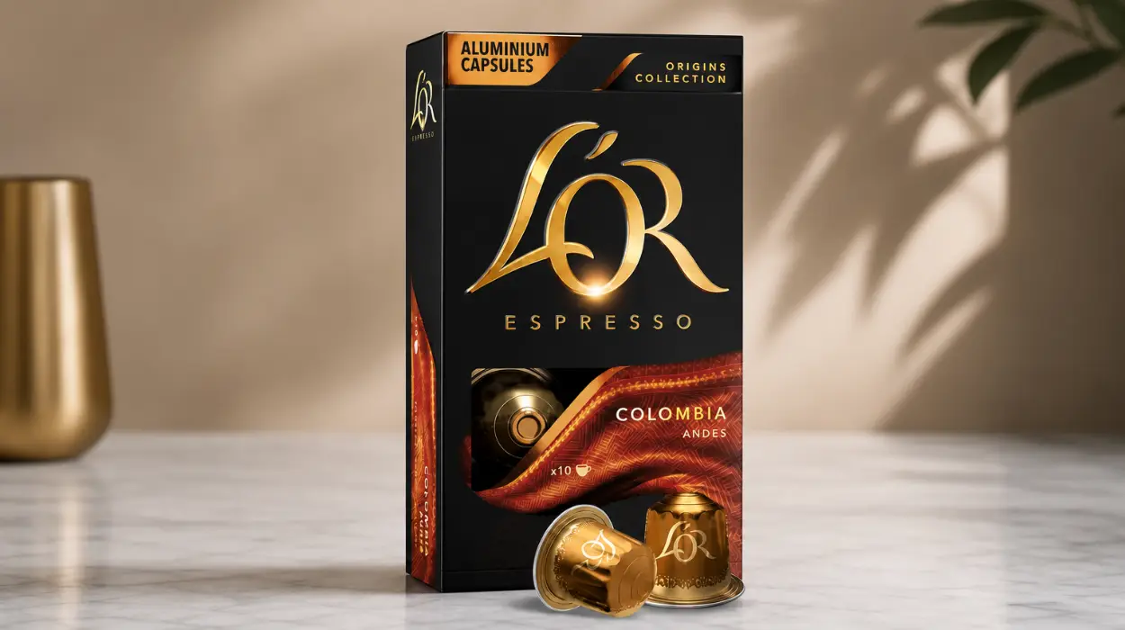 Pack x100 Cápsulas de café L'OR Espresso Colombia, intensidad 8, compatibles con Nespresso