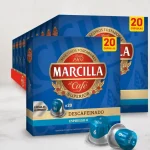 Cápsulas Marcilla Descafeinado con intensidad 6, 200 unidades compatibles con Nespresso