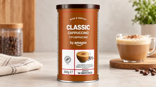 Capuchino instantáneo by Amazon Clásico de 200 g para preparar en minutos