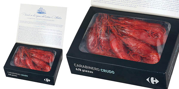 carabinero crudo Carrefour caja oferta