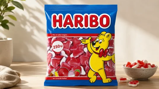 Haribo Corazones de gelatina y espuma con sabor a fresa, 1750 g