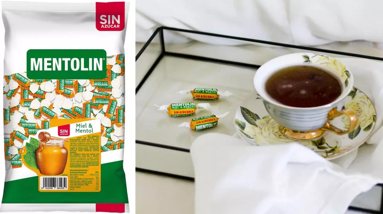 Caramelos Mentolín de miel y mentol sin azúcar en bolsa de 1 kg