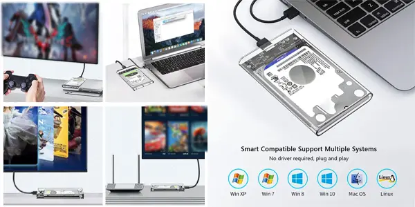 Carcasa transparente USB 3.0 Abauoat