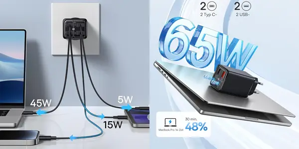 Cargador múltiple Baseus GaN6 Pro