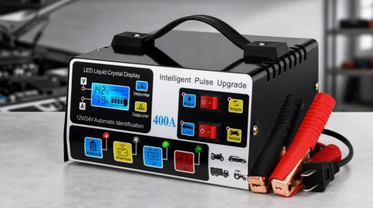 Cargador de batería de coche 400 A para vehículos de 12 y 24 V