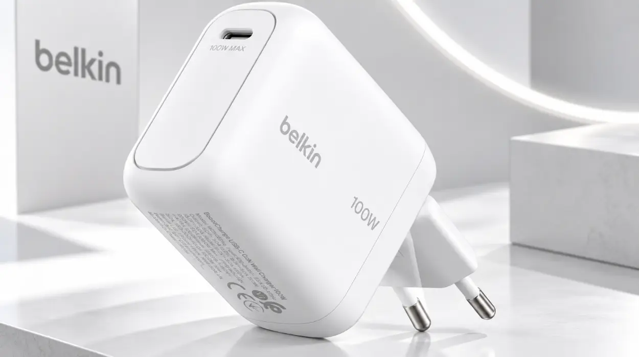 Cargador Belkin BoostCharge USB-C de 100 W, compacto y plegable