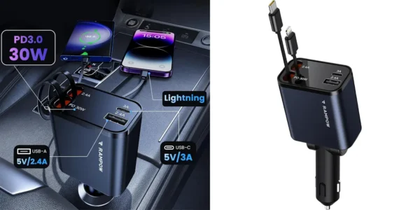 Cargador de coche RAMPOW 65W