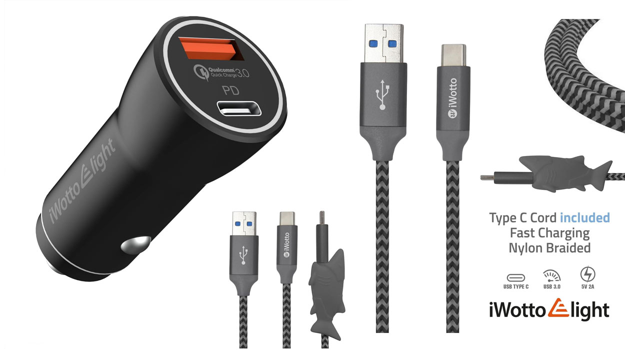 Cargador coche USB-C Iwotto barato