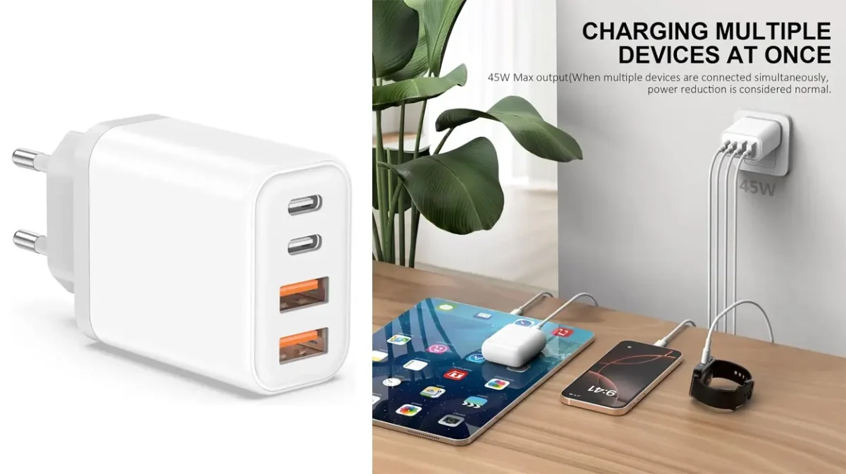 Pon a punto todos tus dispositivos rápidamente con este cargador de pared USB-C de 45W con una rebaja fantástica