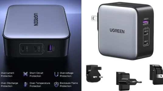 Cargador de viaje UGREEN Nexode GaN de 65W