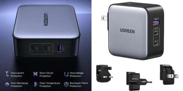Cargador de viaje UGREEN Nexode GaN de 65W