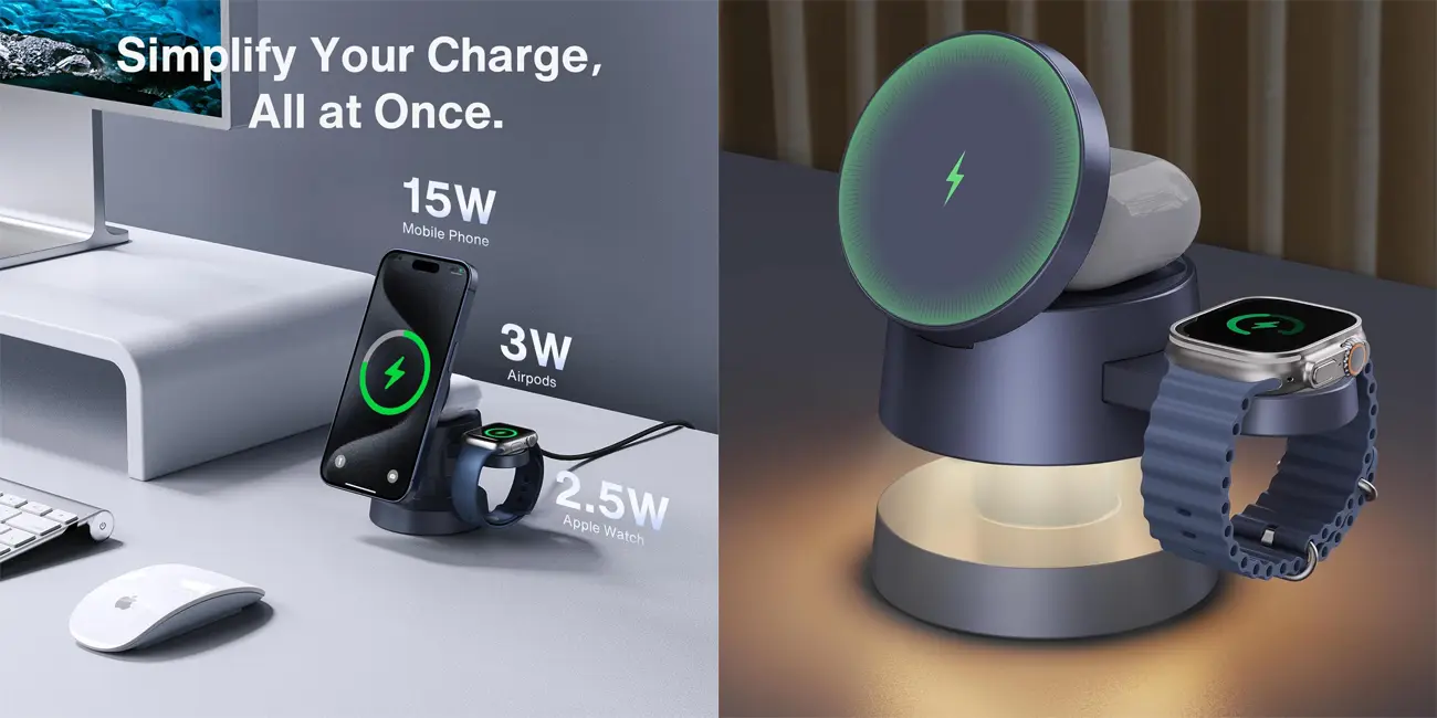 Cargador iVANKY 3 en 1 para iPhone, Airpods y Apple Watch