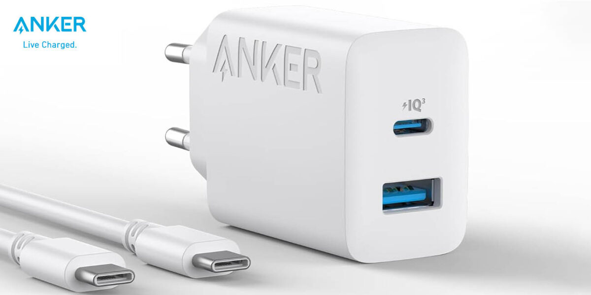 Cargador múltiple ANKER USB + USB-C de 20W