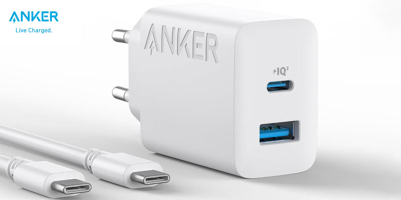 Cargador múltiple ANKER USB + USB-C de 20W