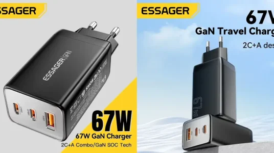 Cargador de pared Essager de 67W con 2x USB + USB