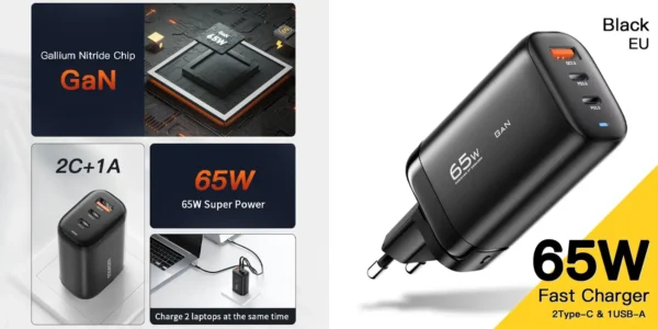 Cargador múltiple Essager GaN de 65W