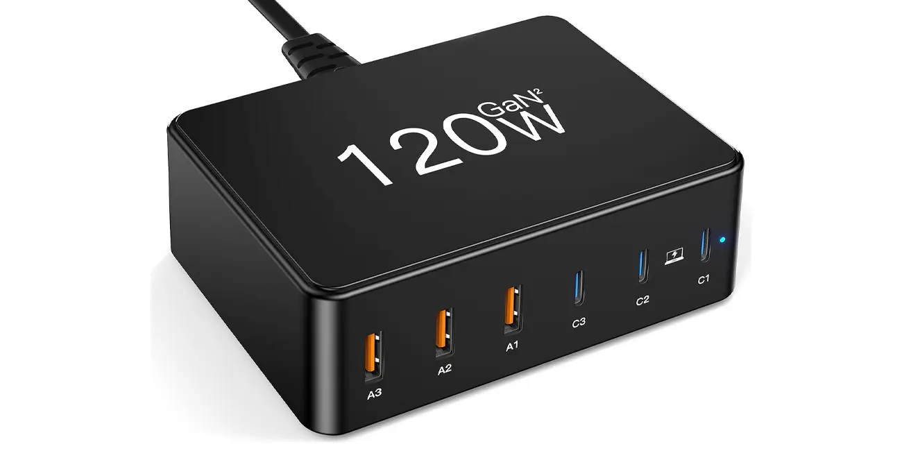 Cargador USB RFNAYK 120W Gan2