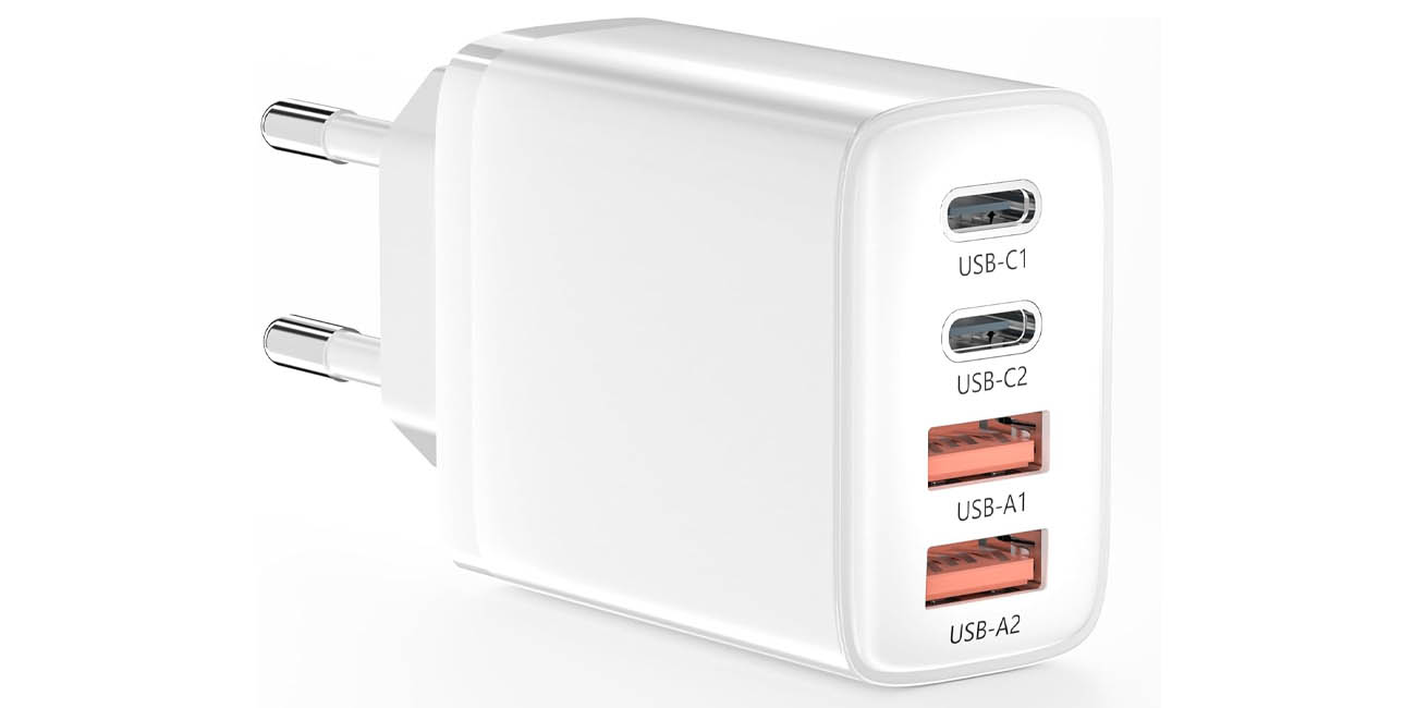 Cargador INNISTO de 40W con 2x USB-C y 2x USB PD 3.0