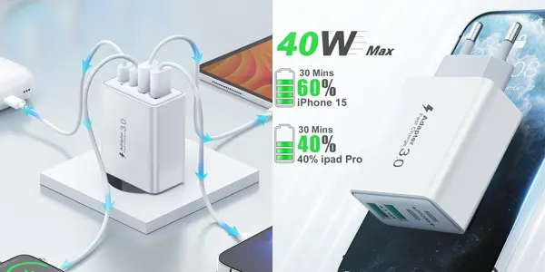 Cargador múltiple LumFocus de 40W