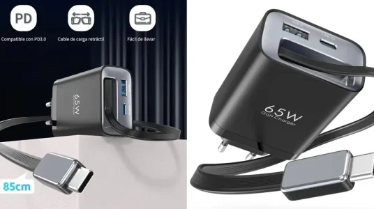 Cargador múltiple retráctil TOPADRE de 65W