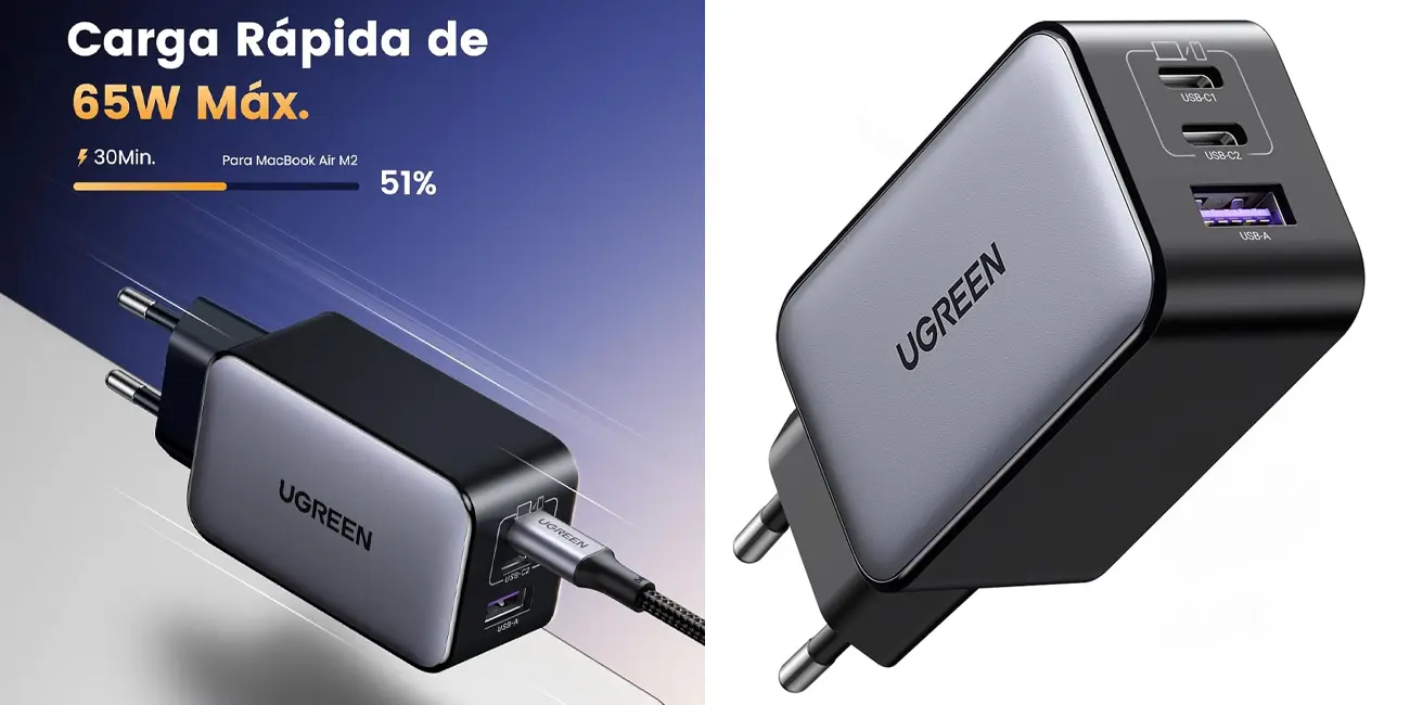 Cargador múltiple UGREEN Nexode de 65W