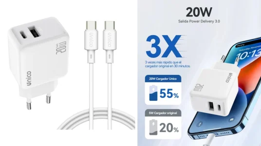 Cargador rápido 20W USB-C Iphone