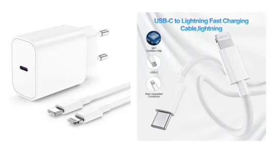 cargador rápido para iPhone USB-C Lightning barato