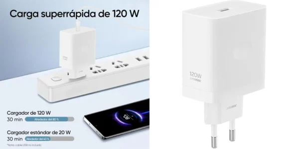 Cargador USB-C Realme SUPERVOOC de 120W