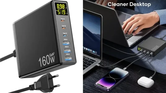 Cargador Ganquick GaN3 de 160W PD 3.0