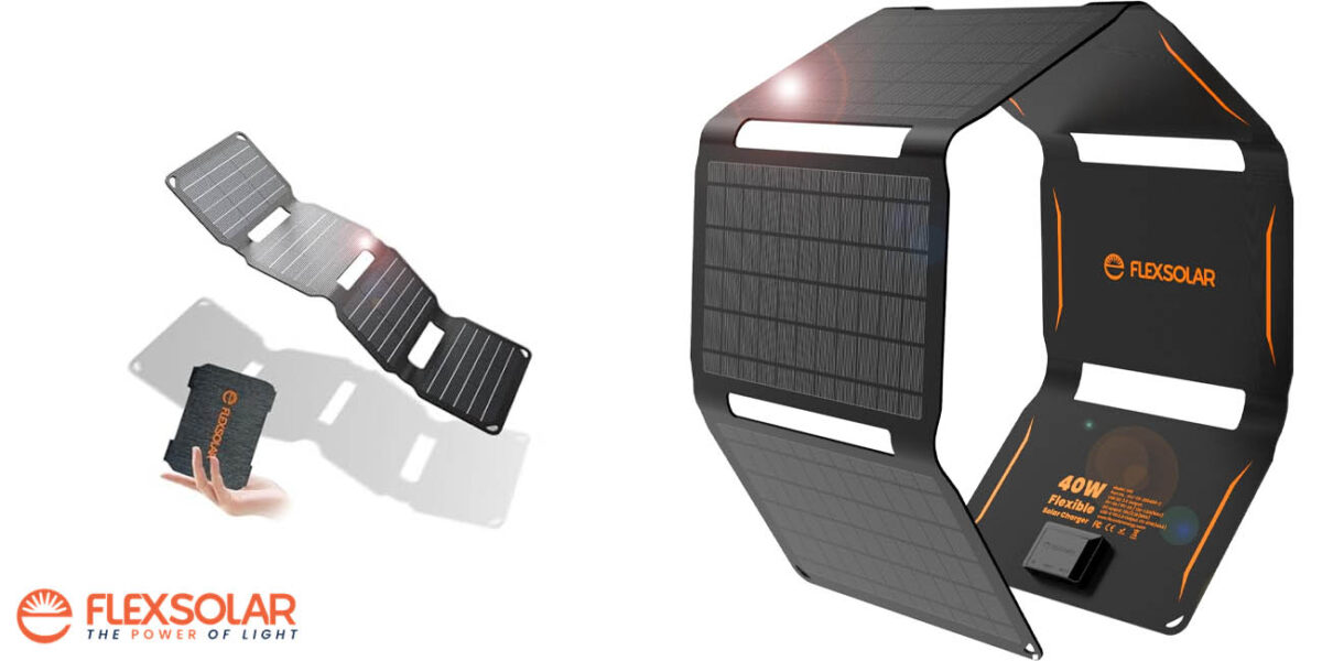 Cargador solar portátil FlexSolar de 40W