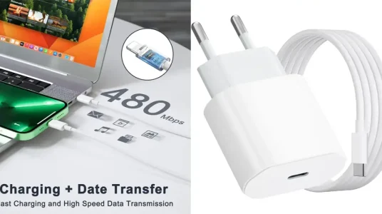 Cargador rápido USB-C de 25 W con cable Lightning
