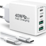 Cargador múltiple Aioneus con 2x USB-C y 2x USB