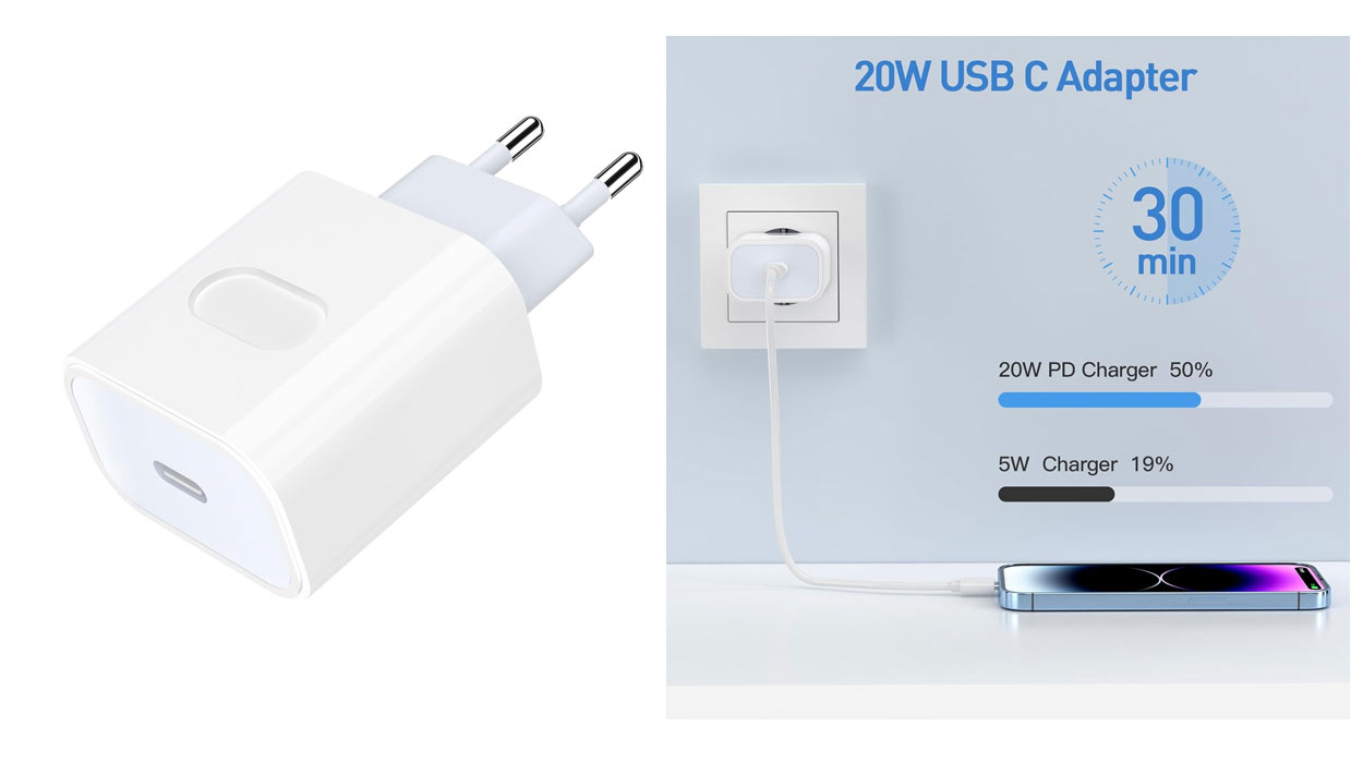 Cargador USb-C Sewowibo 20W PD barato