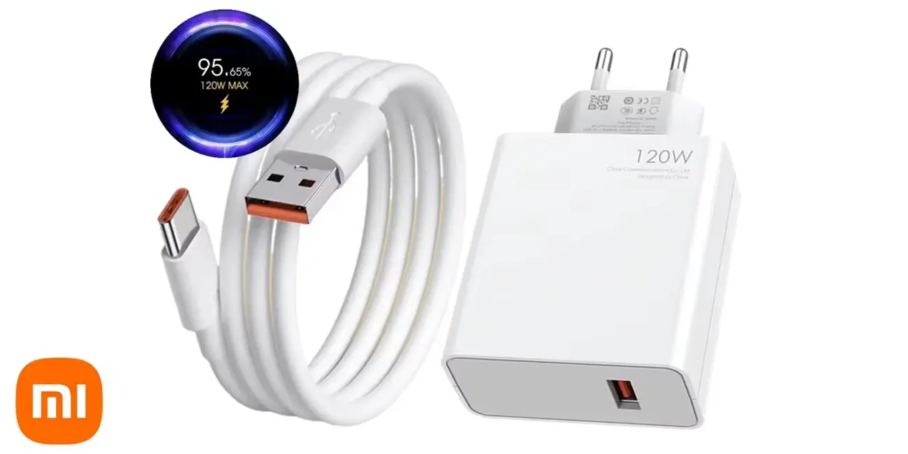 Cargador Xiaomi de 120W con cable USB-C
