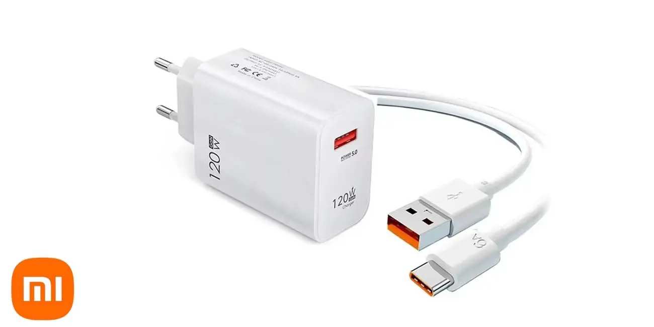 Cargador Xiaomi de 120W con cable USB-C