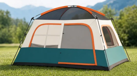 Carpa de camping familiar plegable para 4-6 personas, portátil e impermeable