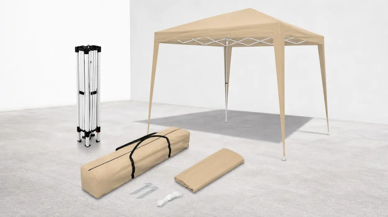 Carpa plegable Wasabi de 3x3 m, resistente al agua y perfecta para jardín o playa