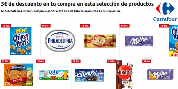Carrefour descuento selección productos supermercado