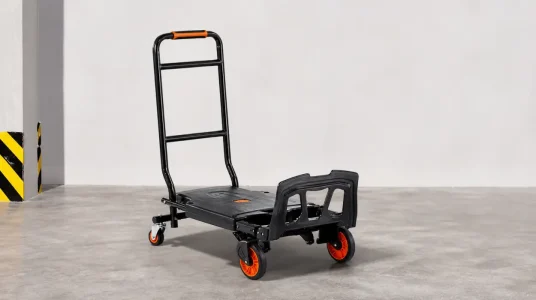 Carretilla de mano VEVOR 2 en 1 plegable con plataforma y 136 kg de carga