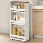 Carrito de almacenaje VASAGLE de 4 niveles con ruedas para espacios pequeños