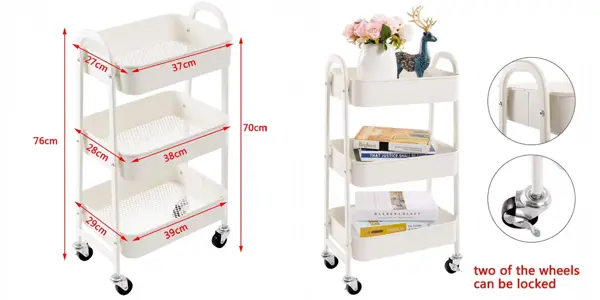 Carrito de almacenamiento con ruedas