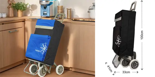 Carro de la compra plegable con ruedas grandes