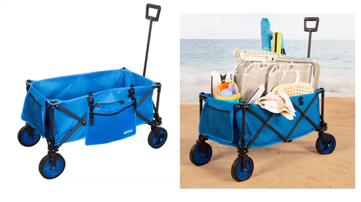 Chollo Carro de playa plegable Aktive 360º