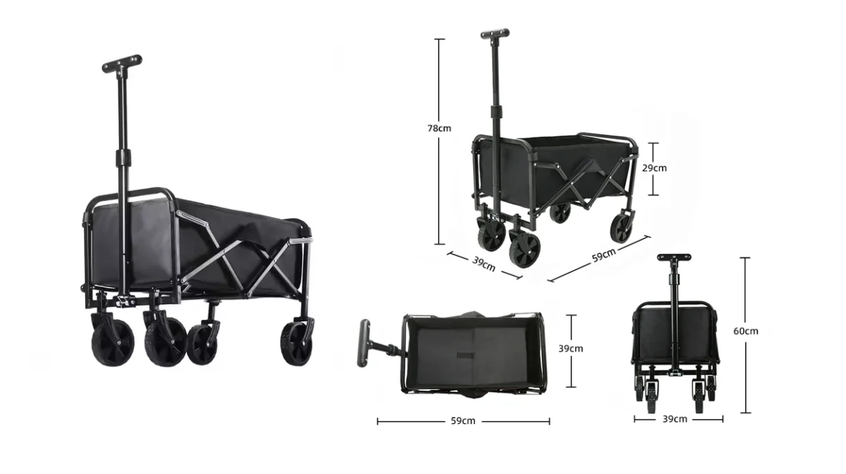 Carro de transporte plegable con ruedas