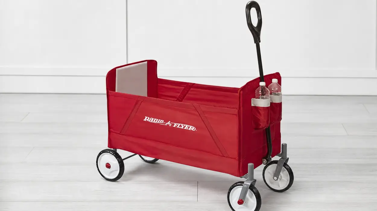 Carro plegable Radio Flyer EZ Vagón para niños y carga con 2 asientos