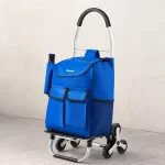 Carro plegable VEVOR de 36 L para subir escaleras con 6 ruedas, ideal para compras y mudanzas