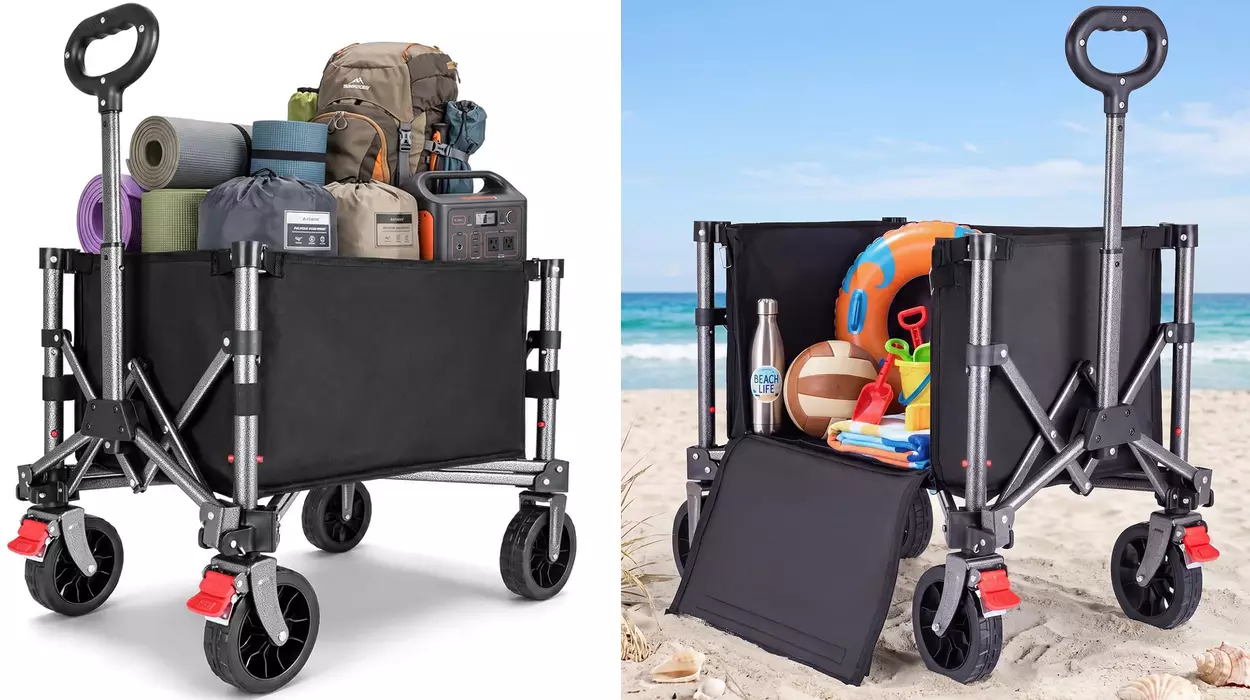 El carro plegable con asa que puede con todo: Yeaupe PRO YEAUPE PRO carro plegable: carga 50 kg, acceso lateral y compacto