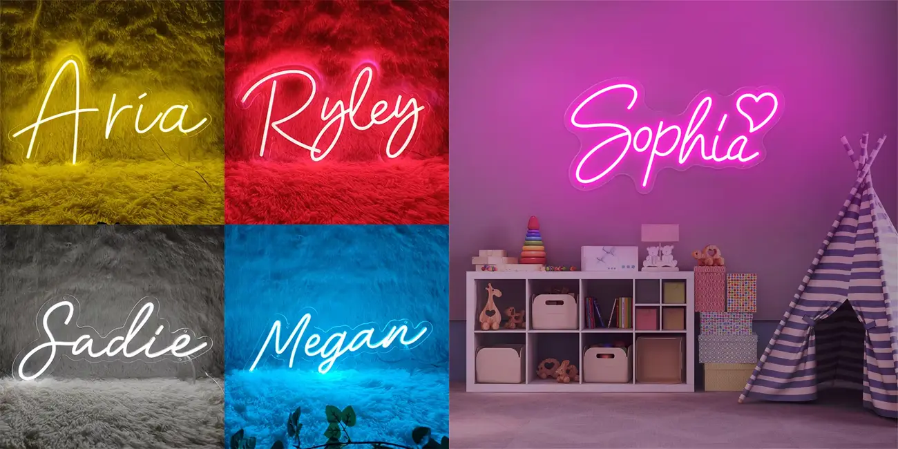 Letrero de neón personalizable